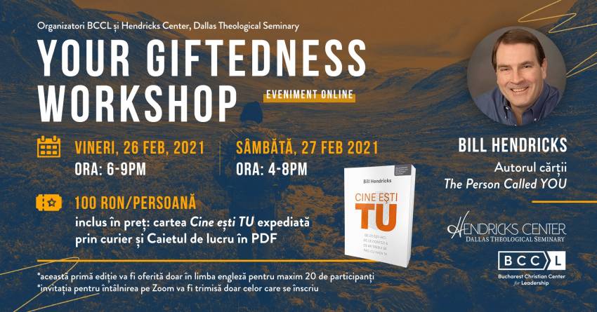 Bucharest Christian Center for Leadership ◉ Eveniment online cu Bill Hendricks