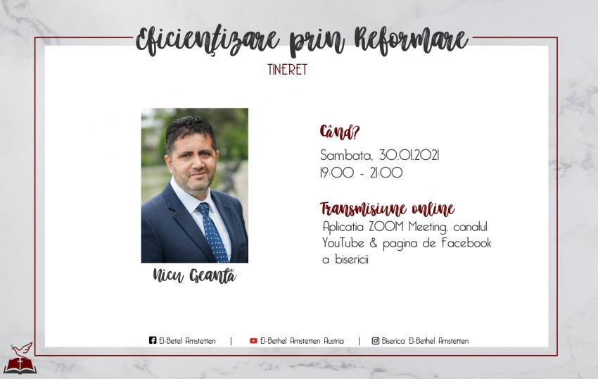 Părtășia Online a Bisericii El-Bethel Amstetten ◉ Invitat: Nicolae Geantă