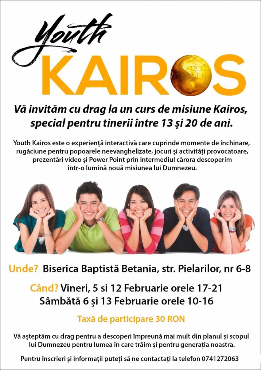 Youth Kairos România: Curs de misiune pentru tineri