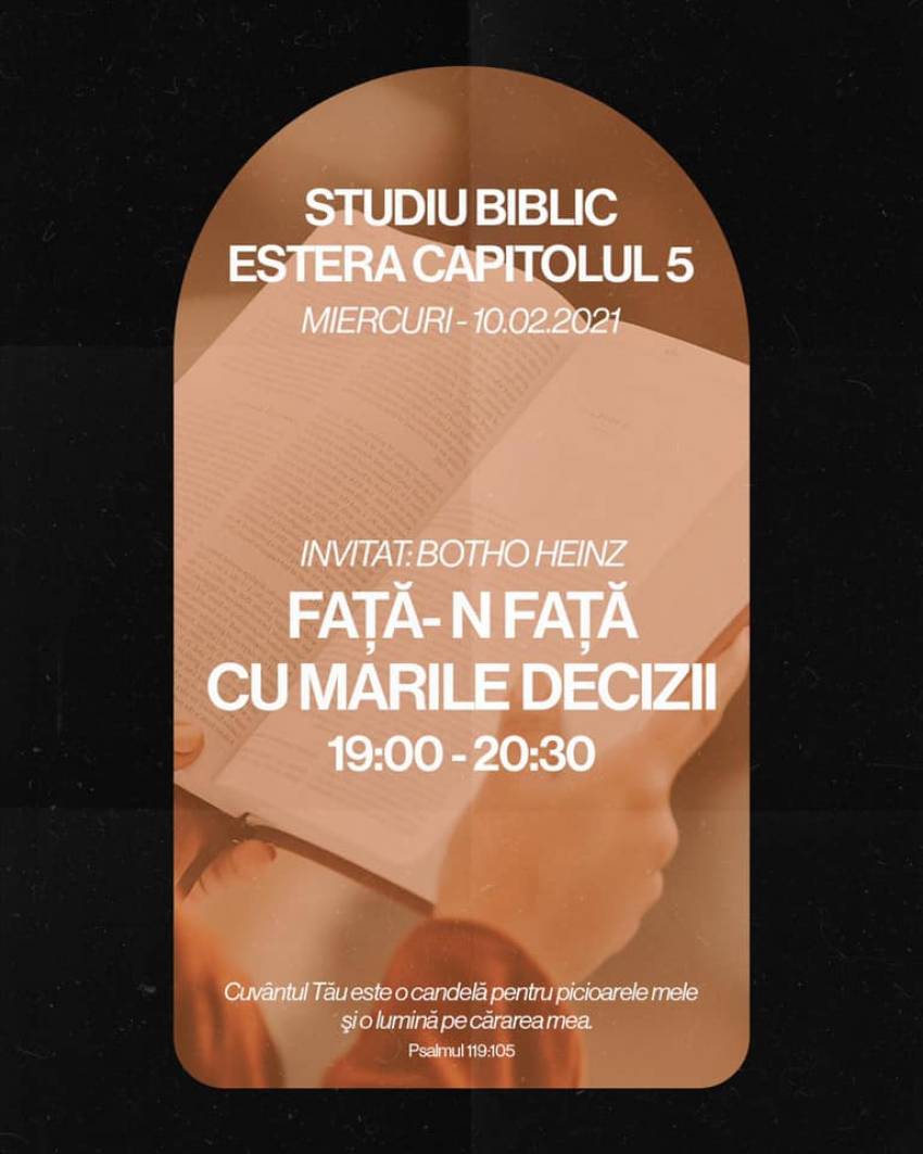 Studiu Biblic cu Botho Heinz la Biserica Biruinţa Sibiu