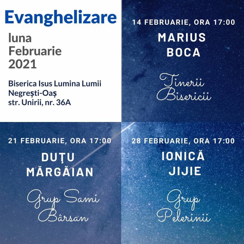 Evanghelizare cu Duțu Mărgăian, Marius Boca și Ionică Jijie la Biserica Isus Lumina Lumii Negrești-Oaș