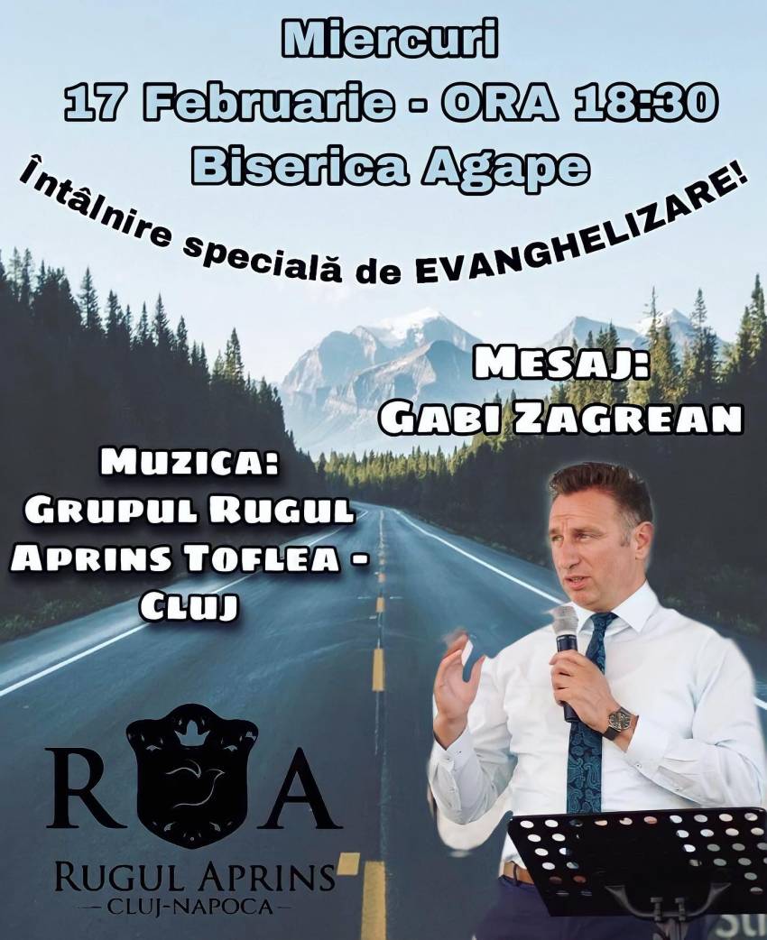 Gabi Zăgrean și Grupul Rugul Aprins Cluj la Biserica Agape Bistriţa