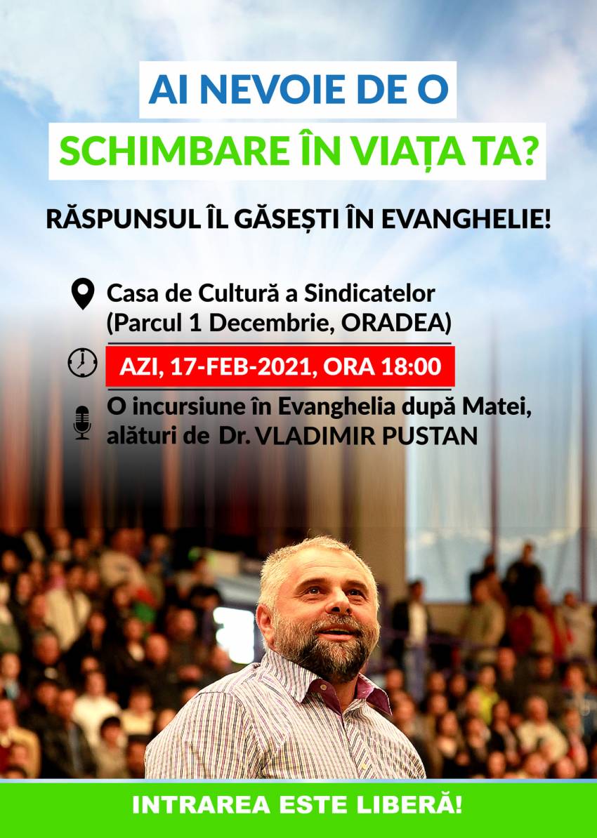 Vladimir Pustan la Casa de Cultură a Sindicatelor Oradea