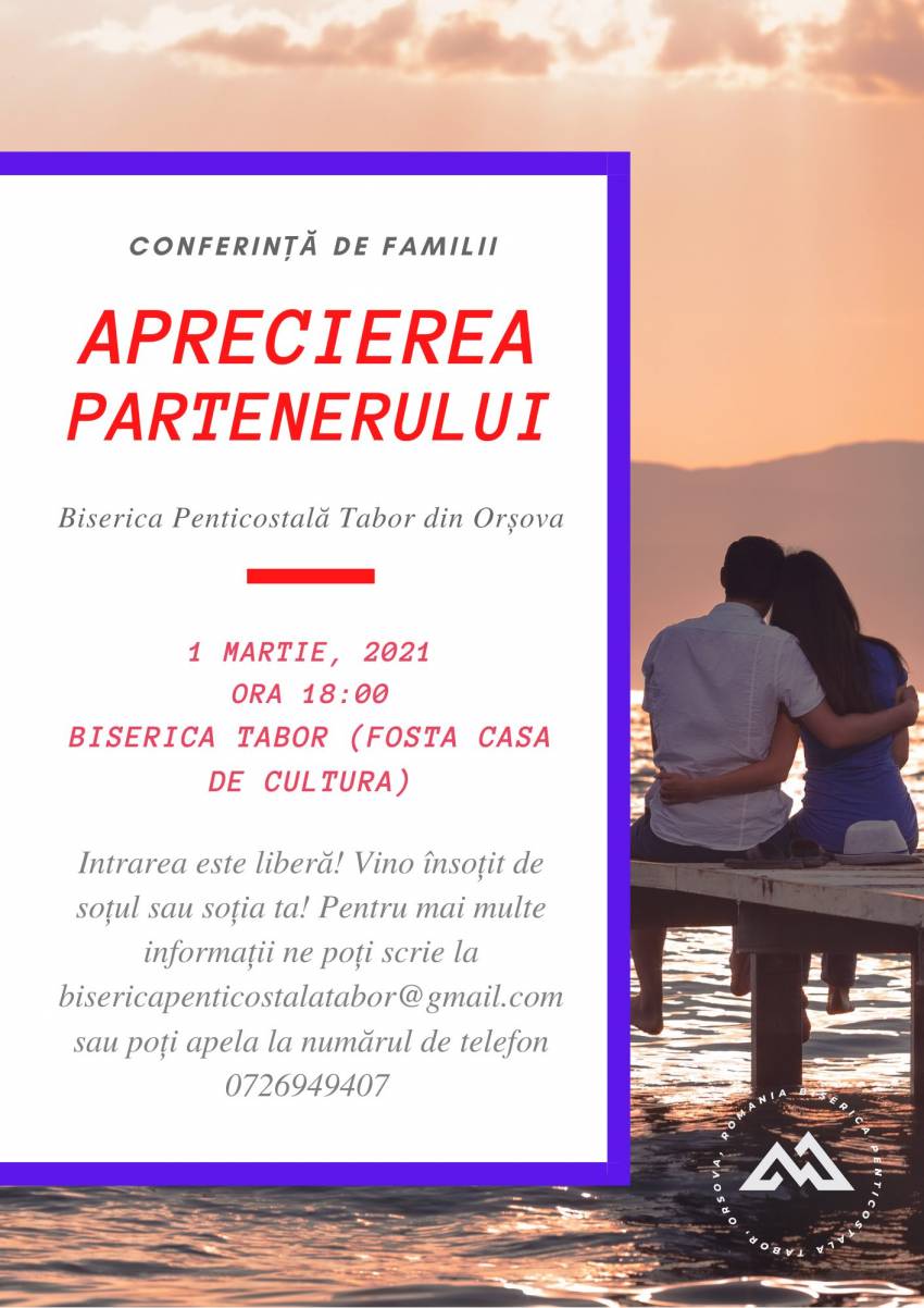 Conferinţă pentru familii la Biserica Tabor Orșova