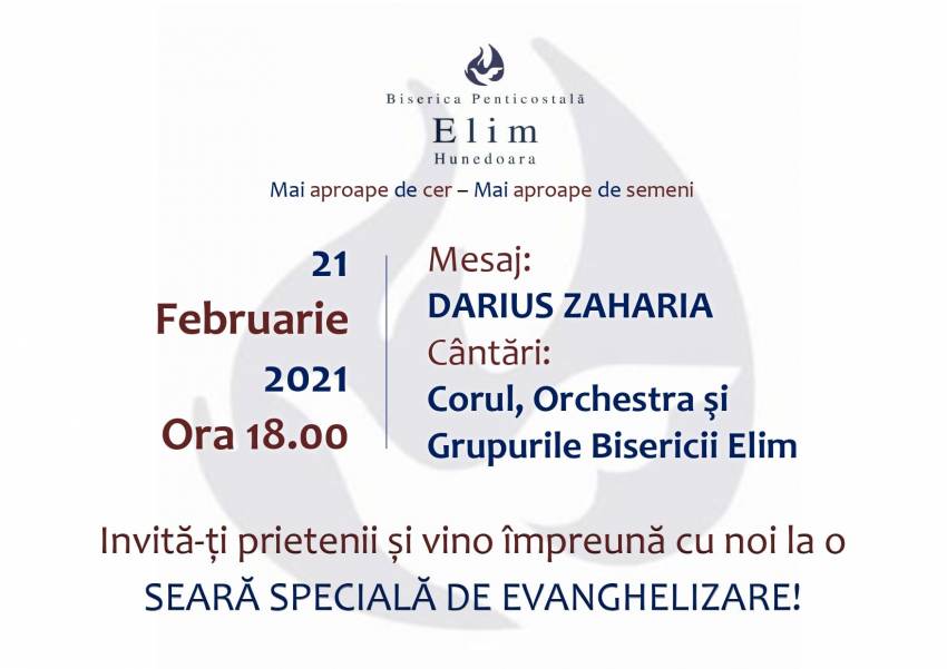 Darius Zaharia la Biserica Elim Hunedoara