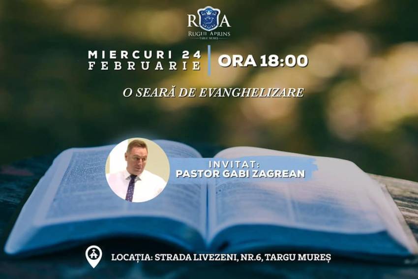 Gabi Zăgrean la Biserica Rugul Aprins Târgu Mureș