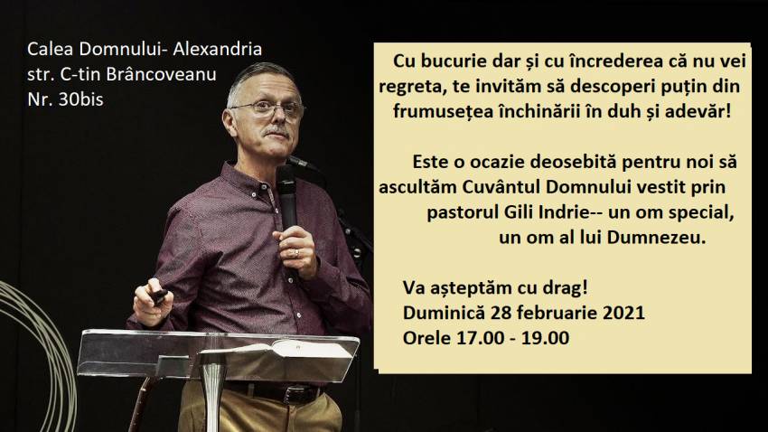 Gili Indrie la Biserica Calea Domnului Alexandria