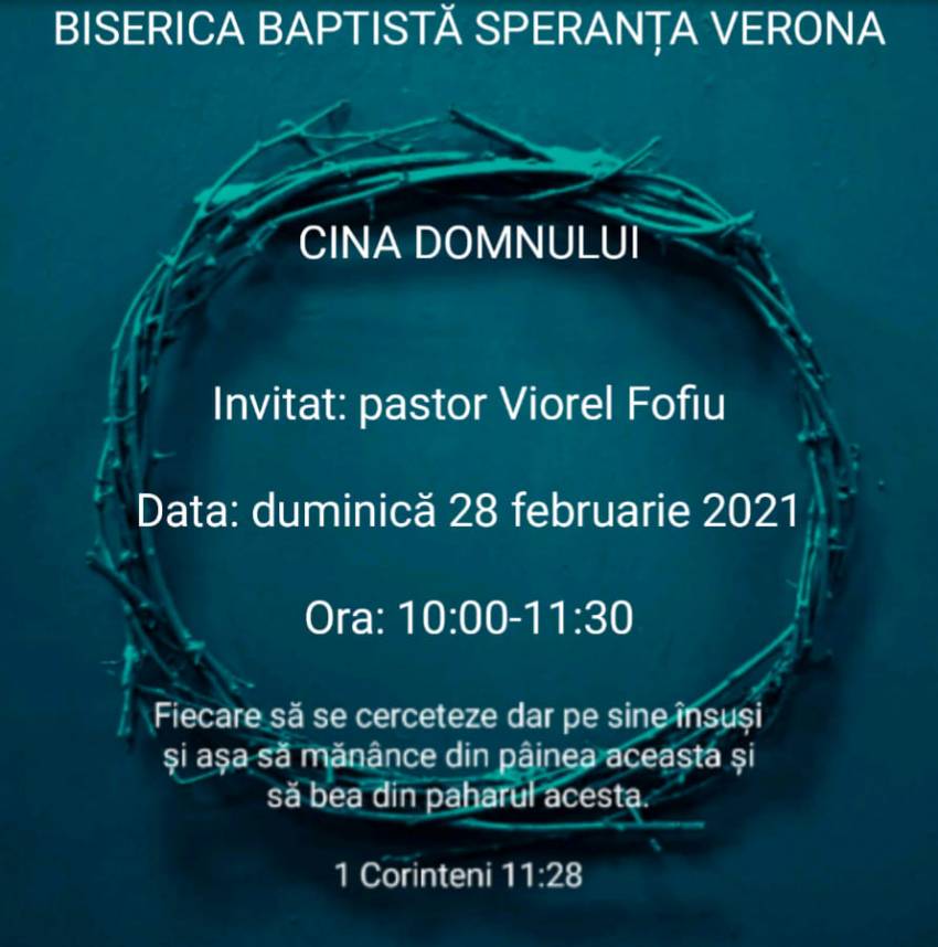 Viorel Fofiu la Biserica Speranța Verona