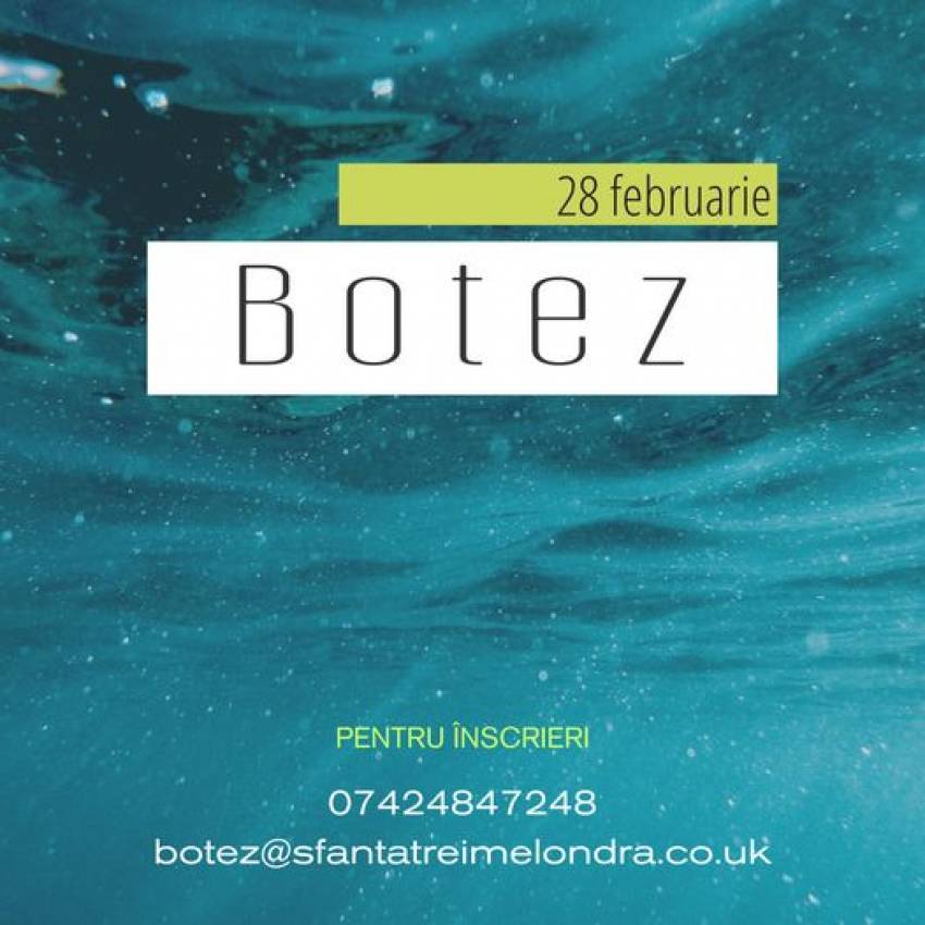 Botez la Biserica Sfânta Treime Londra