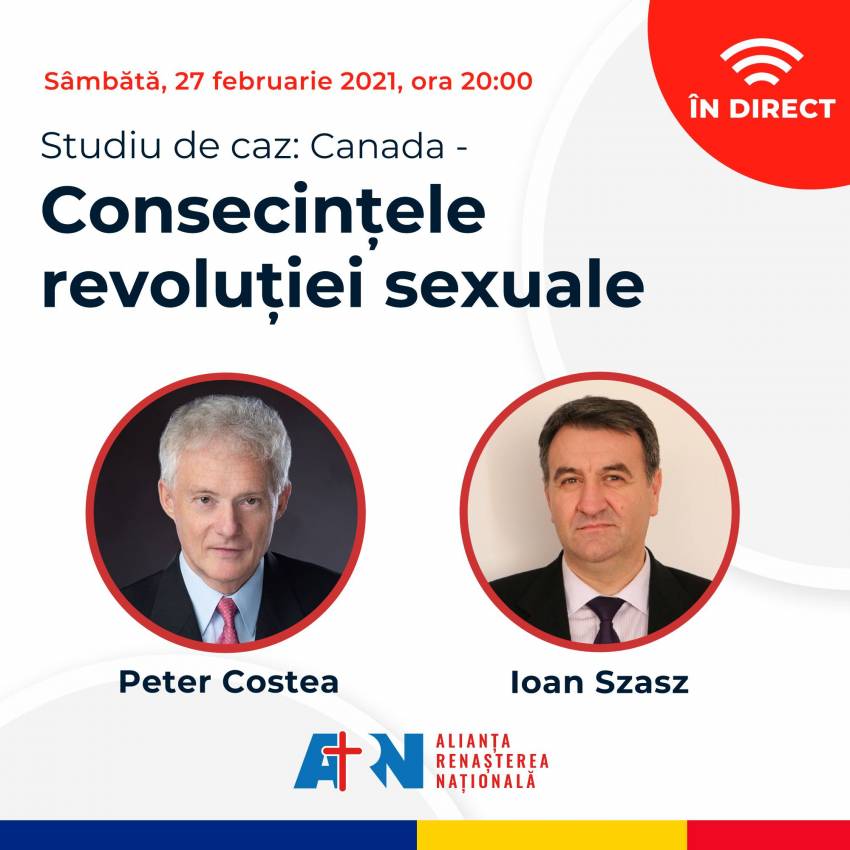 LIVE: Consecințele revoluției sexuale - studiu de caz: Canada ◉ Peter Costea în dialog cu Ioan Szasz