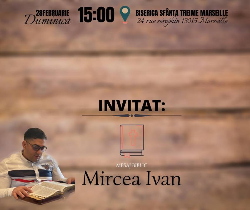 Mircea Ivan la Biserica Sfânta Treime Marseille