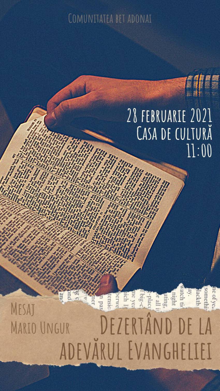 Mario Ungur la Biserica Bet Adonai Oradea