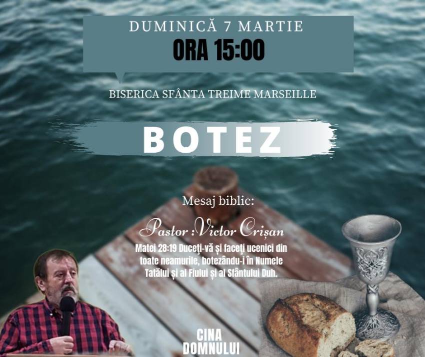 Botez la Biserica Sfânta Treime Marseille