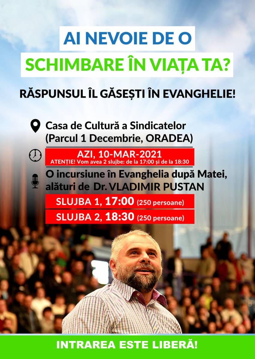 Vladimir Pustan la Casa de Cultură a Sindicatelor Oradea