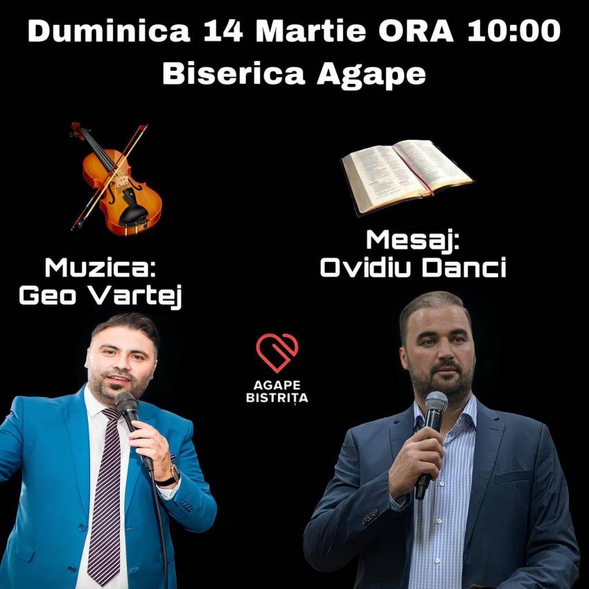 Ovidiu Danci și George Vârtej la Biserica Agape Bistrița