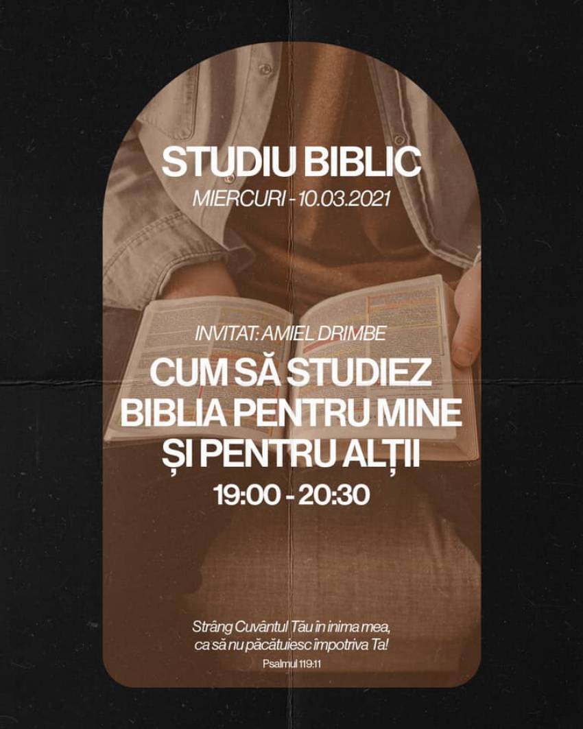 Studiu biblic cu Amiel Drimbe la Biserica Biruinţa Sibiu