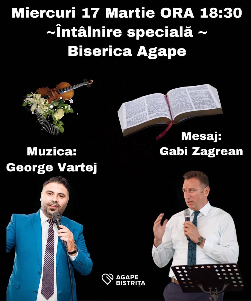 Gabi Zăgrean și George Vârtej la Biserica Agape Bistriţa