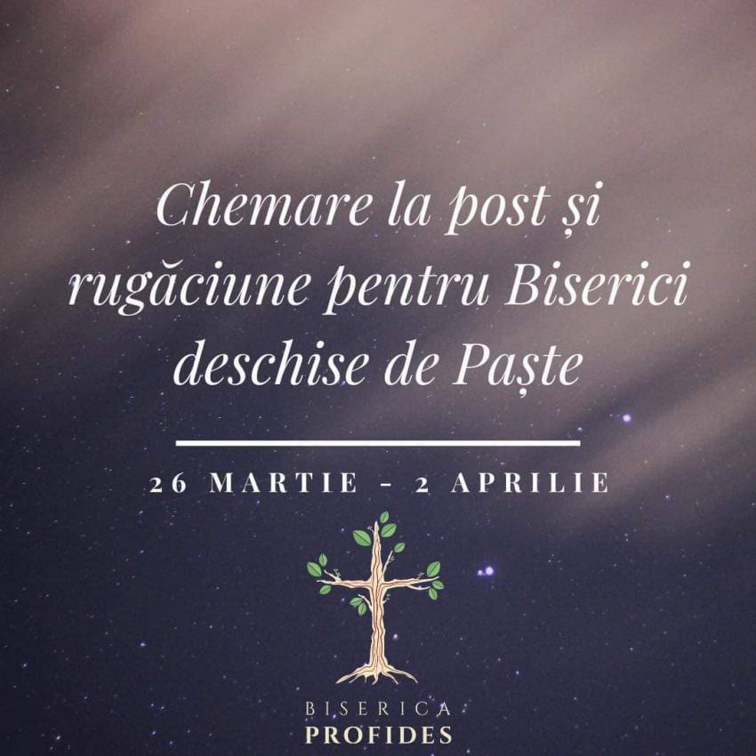 Tony Berbece ◉ Post și rugăciune pentru Biserici deschise de Paște
