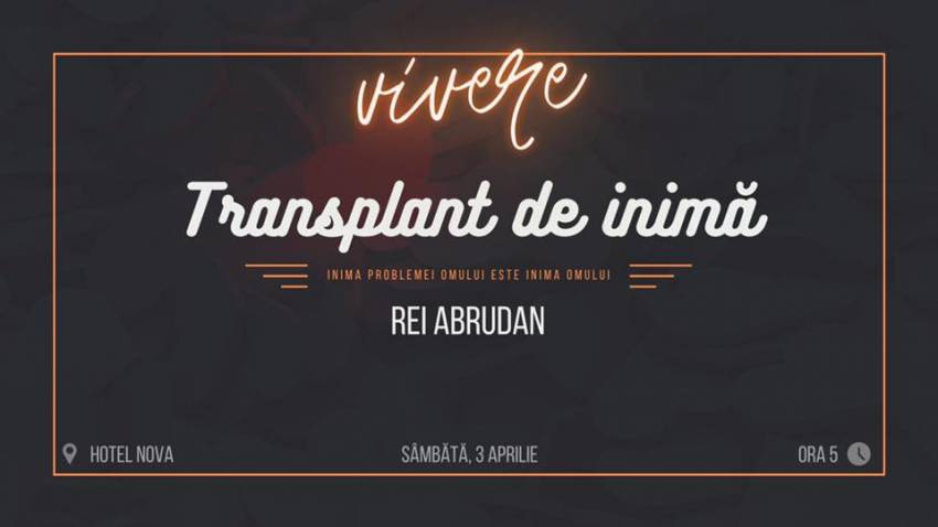 Întâlnirea Vivere cu Rei Abrudan la Târgoviște
