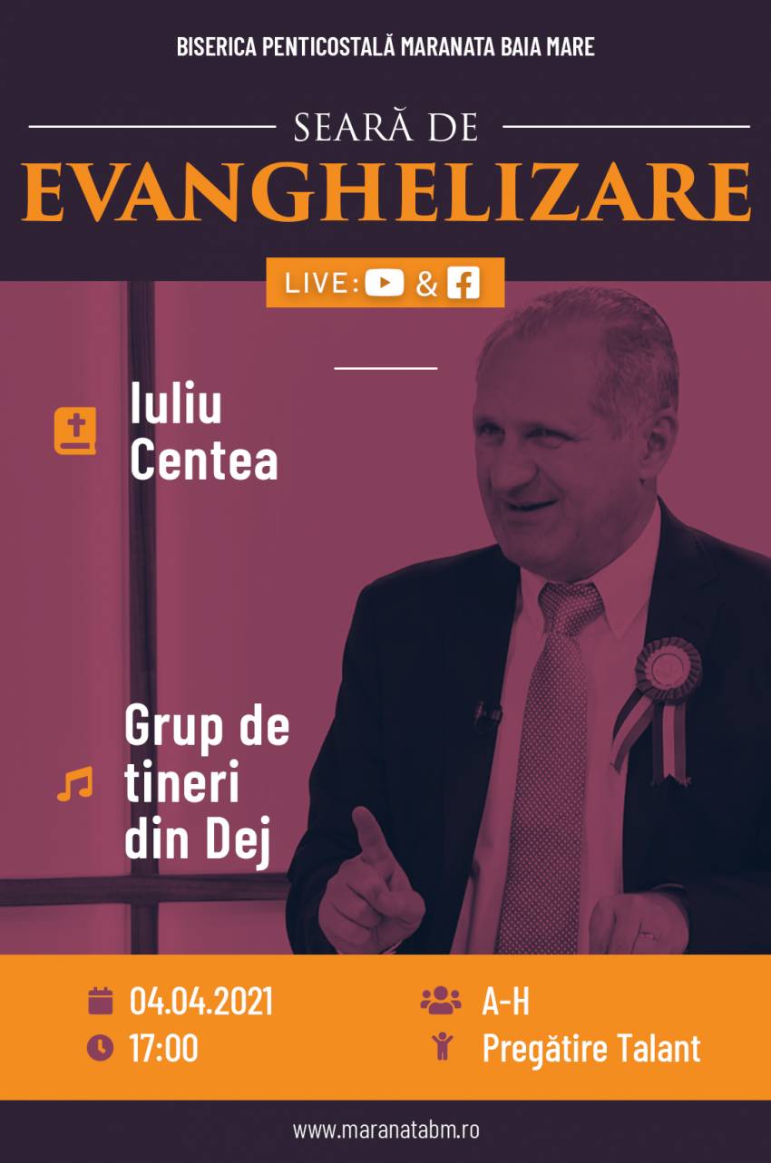 Iuliu Centea la Biserica Maranata Baia Mare