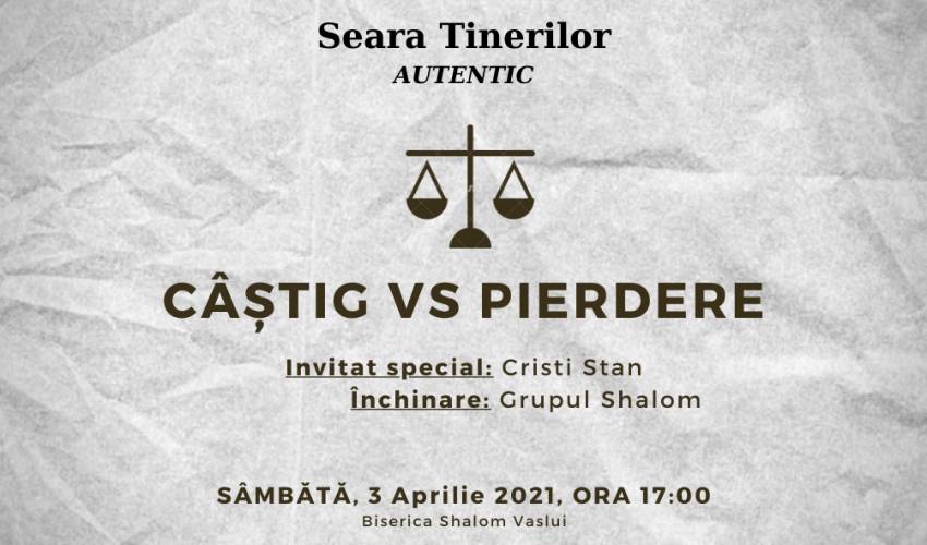 Seară de tineret cu Cristi Stan la Biserica Shalom Vaslui