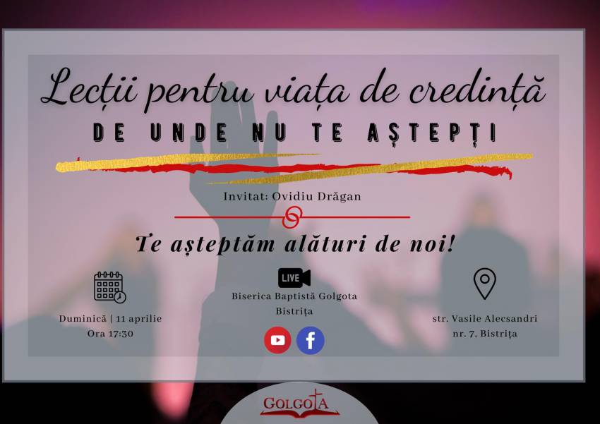 Ovidiu Drăgan la Biserica Golgota Bistriţa