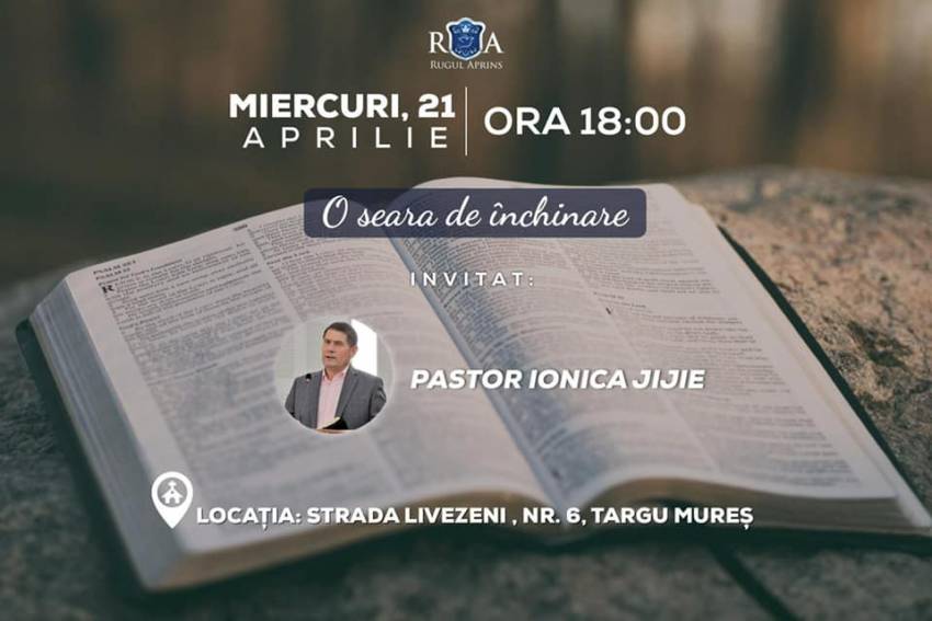 Ionică Jijie la Biserica Rugul Aprins Târgu Mureș