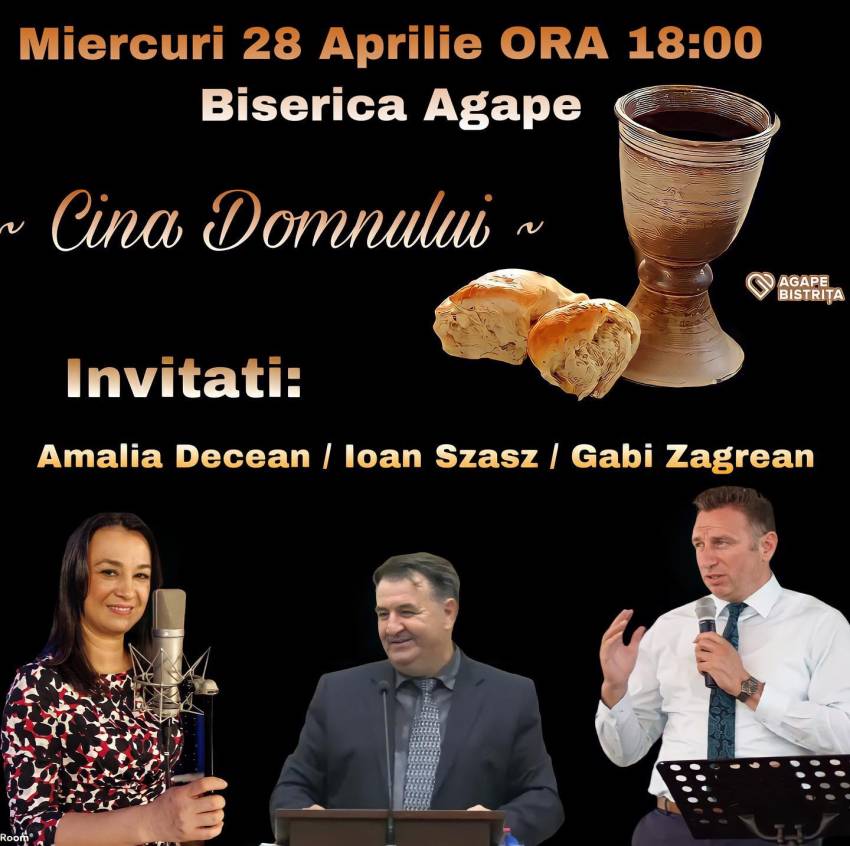 Ioan Szasz, Amalia Decean și Gabi Zăgrean la Biserica Agape Bistriţa