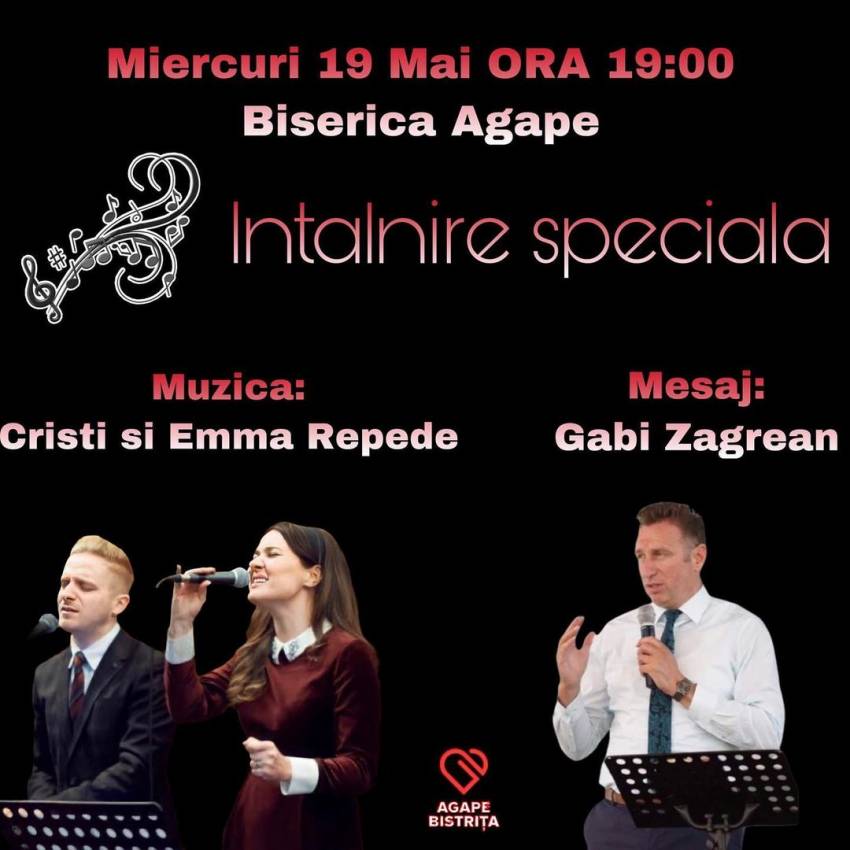 Gabi Zăgrean și Cristi & Emma Repede la Biserica Agape Bistriţa