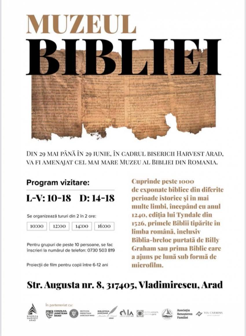 Muzeul Bibliei la Biserica Harvest Arad