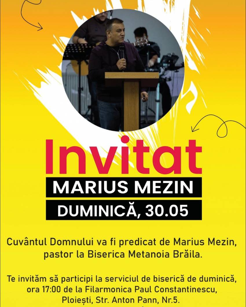 Marius Mezin la Biserica Deo Gloria Ploiești