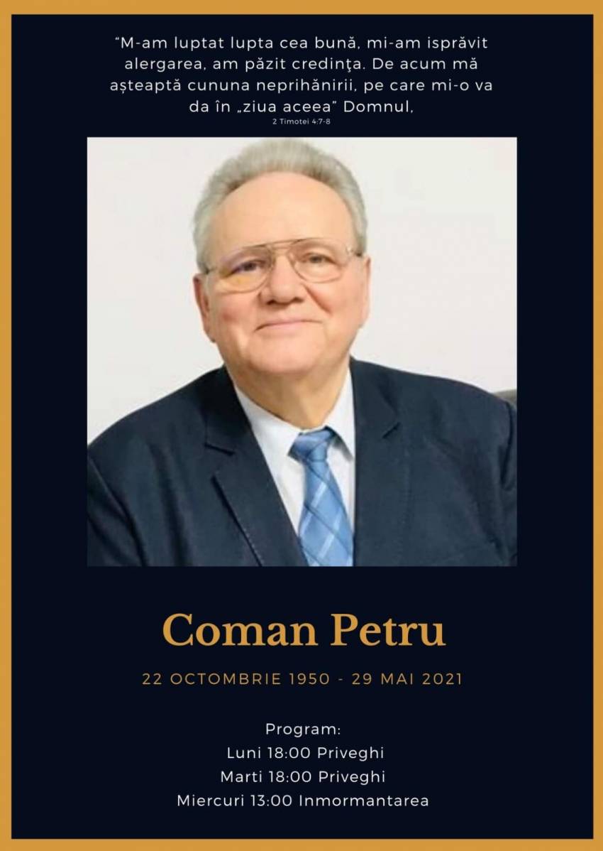 Slujbe de priveghi şi înmormântare - Petru Coman