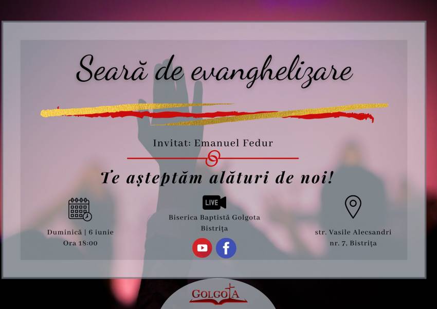 Emanuel Fedur la Biserica Golgota Bistriţa