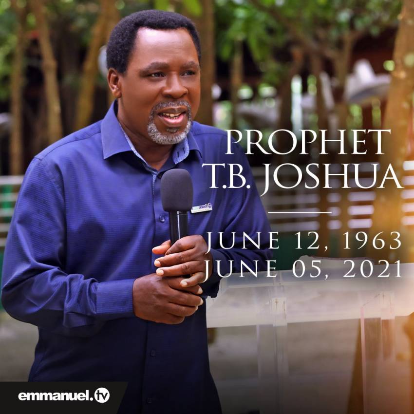 A plecat în veşnicie la doar 57 de ani, controversatul predicator al prosperității, T.B. Joshua!