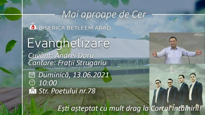 Evanghelizare cu Andrei Doru și Frații Strugariu la Biserica Betleem Arad