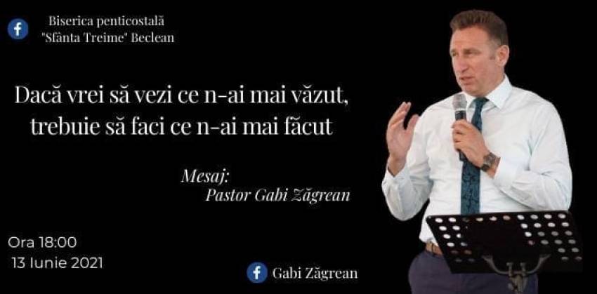 Gabi Zăgrean la Biserica Sfânta Treime Beclean