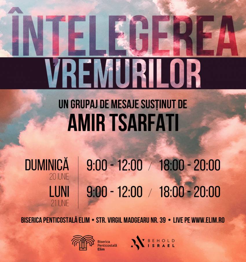 Amir Tsarfati cu mesaje despre înțelegerea vremurilor la Biserica Elim Timișoara