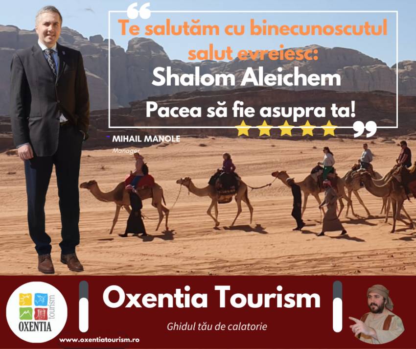 Oxentia Tourism ◉ Te salutăm cu binecunoscutul salut evreiesc: Shalom Aleichem! Pacea să fie asupra ta!