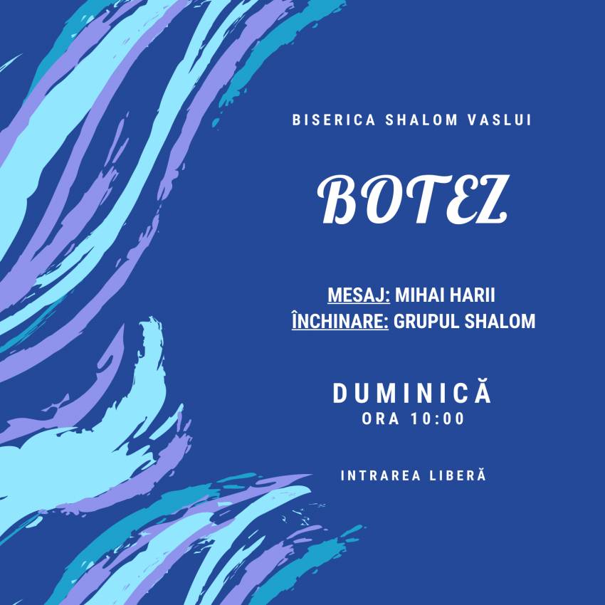 Botez la Biserica Shalom Vaslui