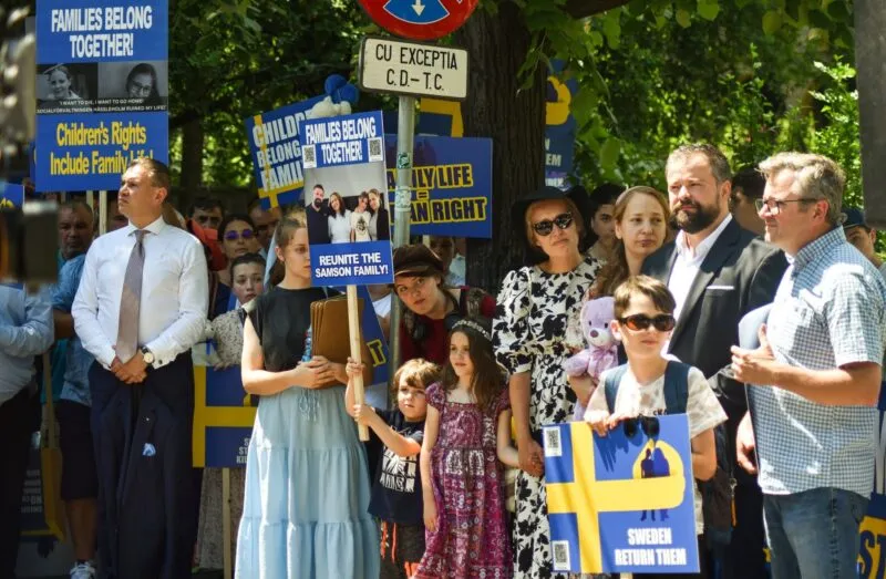Protest la Washington D.C pentru apărarea și reîntregirea familiei Samson din Suedia: ”Nu putem rămâne nepăsători!”