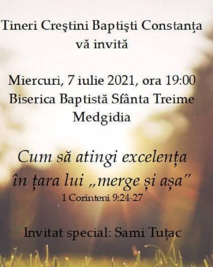 Întâlnire zonală de tineret cu Samy Tuțac la Biserica Sfânta Treime Medgidia