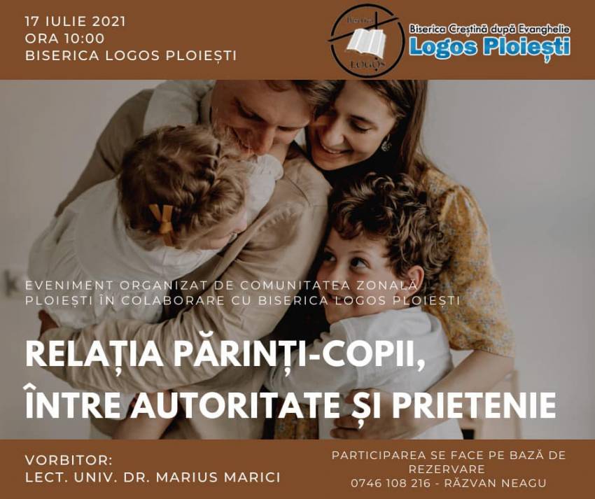 Conferință pentru familii cu Marius Marici la Biserica Logos Ploiești