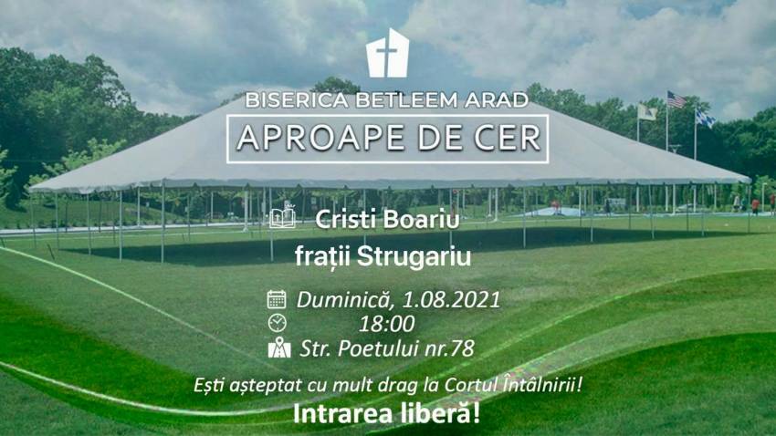 Evanghelizare cu Cristi Boariu și Frații Strugariu la Cortul Bisericii Betleem Arad