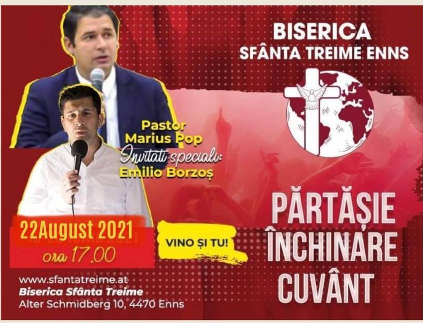 Marius Pop şi Emilio Borzoş la Biserica Sfânta Treime Enns