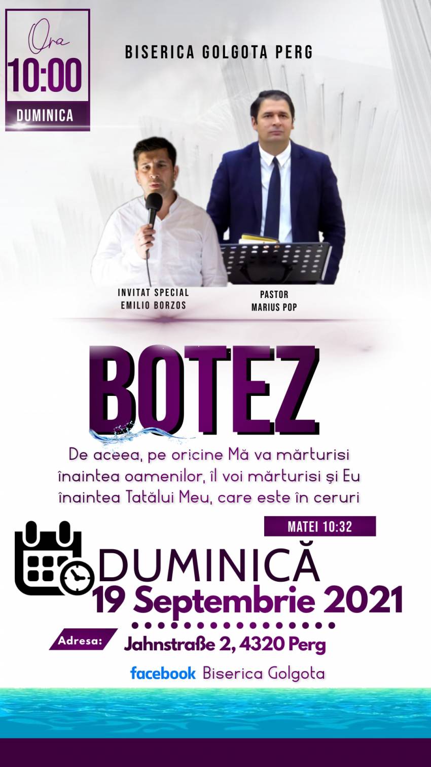 Botez la Biserica Golgota Perg