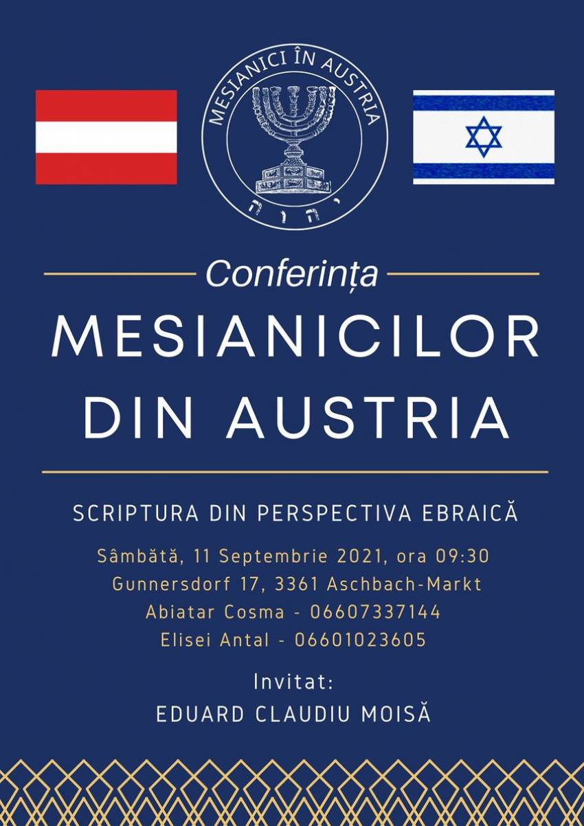 Conferința credincioșilor mesianici din Austria ◉ Invitat: Eduard Claudiu Moisă