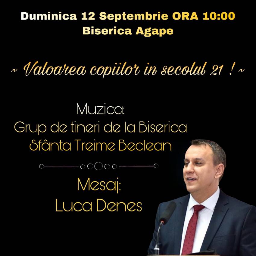 Luca Deneș la Biserica Agape Bistriţa