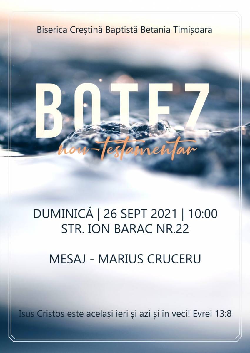 Botez la Biserica Betania Timişoara