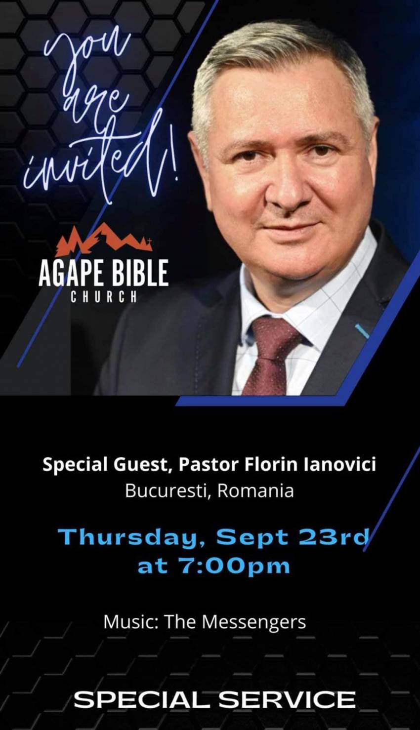 Florin Ianovici la Biserica Agape Portland