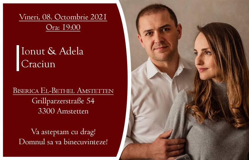 Ionuț & Adela Crăciun la Biserica El-Bethel Amstetten